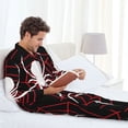 thumbnail image 5 of KLL Spider On The Web Sleepwear Mens Flannel Pajamas,Long Cotton Pj Set, 5 of 7