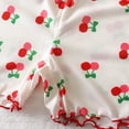 thumbnail image 5 of Mifsaly Toddler Girls 2 Piece Pajama Outfits Cute Graphic Sleeveless Ruffle Trim Tops and Shorts Kids Soft Breathable Summer Casual Home Clothes, 5 of 8
