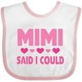 thumbnail image 3 of Inktastic Mimi Said Could Funny Granddaughter Girls Baby Bib, 3 of 4