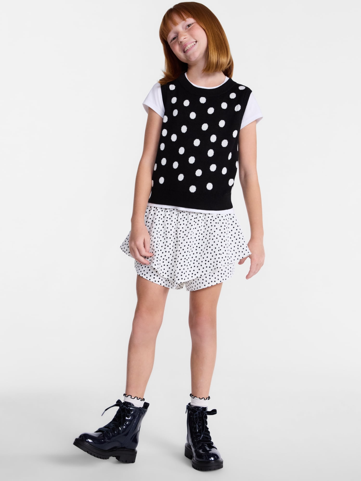 Wonder Nation Girls Printed Skort, Sizes 4-18 & Plus