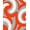 Orange, Pattern 2, variant on ODIKA 4' x 6' Machine Washable Non-Slip Area Rug, Op Art Spiral High Traffic Rug, Gray, 370085