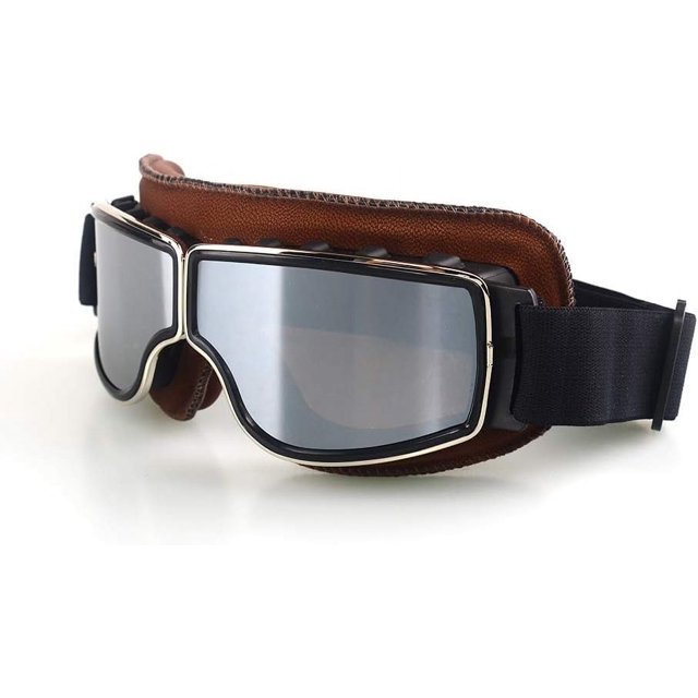 LILSIS Motorcycle Goggles Vintage Motorcycle Goggles Aviator Pilot Scooter Goggles