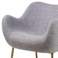 thumbnail image 4 of 29" Plush Grey and Gold Comfy Accent Chair, 4 of 8