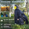 thumbnail image 2 of Waterproof Rain Poncho Lightweight Reusable Hiking Hooded Coat Jacket Unisex Raincoat for Hiking Camping, 2 of 6
