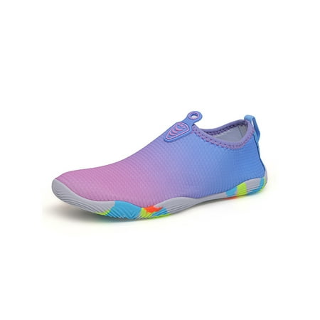 

Ritualay Unisex Water Sports Shoes Women Men Barefoot Quick-Dry Beach Aqua Socks Rose Red Purple 5