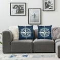thumbnail image 3 of COMIO Throw Pillow Covers Nautical Star Compass Pillow with Blue Whales Square Pillow Cushion Cases,Modern Decorative Sailboat Nautical Pillow Covers for Couch Sofa Bedroom Car 2pc, 3 of 6