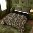 thumbnail image 2 of meiyoeat Rustic Camouflage Print Full Size Comforter Sets For Kids,Retro Farmhouse Camo Hunting Bedding Comforter Set For Boys,Black Reversible,3Pcs, 2 of 7