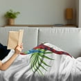 thumbnail image 3 of Bird Print Soft Flannel Fleece Throw Blanket, Tropical Macaw Parrot on an Exotic Palm Leaves and Hibiscus Branch Summer Art, Cozy Plush for Indoor and Outdoor Use, 70" x 90", Multicolor, by Ambesonne, 3 of 5
