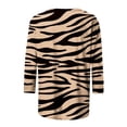 thumbnail image 5 of Hauts d'Entraînement pour Femmes Mode T-shirt Imprimé Manches 3/4 Blouse Col Rond Hauts Décontractés Blouses pour Femmes en Liquidation, 5 of 5