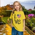 thumbnail image 5 of GERsome Unisex Kids 4th of July T-Shirts Boys Girls Cotton Short Sleeve Casual Crew Neck Patriotic Tops American Flag Graphic Tee, Sizes 5-6 Years, 5 of 9