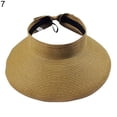 thumbnail image 2 of Walbest Womens Foldable Straw Braid Sun Visor Hat, Summer Outdoor Sun Protecetion Wide Brim Roll Up Sun Hat Adjustable Beach Hat, 2 of 7
