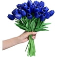 thumbnail image 3 of 15 tulipanes artificiales de seda de tacto real para decoración del hogar, Día de la Madre, primavera, boda, ramos, arreglos florales., 3 of 7