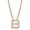 Rose Gold, variant on Initial Letter B Necklace, Moissanite, 925 Sterling Silver, Rose Gold Vermeil