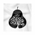thumbnail image 1 of Pear Decorative Satin Napkins Set of 4, Tree Inside Fruit Leaves Branches Nature Eco Growth of Organic, Square Fabric Party & Dinner Napkin, 18", White and Black, by Ambesonne, 1 of 2