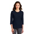 thumbnail image 1 of Port Authority® Ladies Modern Stretch Cotton 3/4-Sleeve Scoop Neck Shirt. L517 Autoridad Portuaria L517, 1 of 1