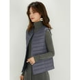 thumbnail image 4 of Wenseny Women’s Quilted Down Puffer Vest Warm Button Outerwear Padded Coat Dark Blue M, 4 of 7