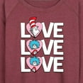 thumbnail image 3 of Dr. Seuss - Valentine's Day with Cat In The Hat - Women's Lightweight French Terry Long Sleeve Shirt, 3 of 6