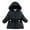 Black, variant on Toddler Girls Parka Puffer Jacket with Faux-fur Trim Hood Pockets Windproof Warm Thick Winter Mid Long Down Coat (12 Months, Red)