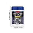 thumbnail image 2 of RAGUPEL Metal Cleaning Wipes for Removing Oxidation and Restoring Shine on Silverware Jewelry Tableware 1Pc Weighs 0.32 Lbs, 2 of 9