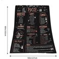 thumbnail image 3 of 70th Birthday Gifts for Women Men Blanket, Gifts for 70th Birthday Decorations, 1952 Birthday Gifts for Her,70 Years Old Gift for Mom Dad Grandparents, 70th Birthday Gifts Ideas Back in 1952 60"X50", 3 of 6