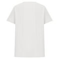thumbnail image 4 of Girls' Summer Solid Color Crew Neck Short Sleeve Button Casual T Shirt Top White 12 Y -13 Y, 4 of 4