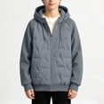 thumbnail image 6 of Txenfivo Boys Jacket with Hood, 7-17 Full Zip Warm Quilted Coat for Boys Contrast Sleeve Outerwear, 6 of 9
