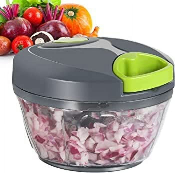 Vegetables Chopper Manual Food Processor , Ourokhome Portable Pullover String Garlic Mincer