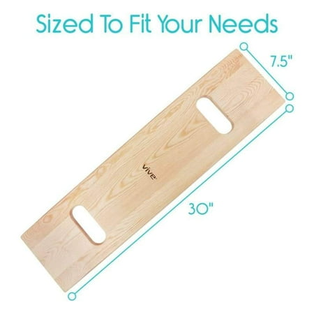 Vive Transfer Board (36 by 12) - Patient Slide Assist Device - Transferring from Wheelchair to Bed, Toilet, Car, Bathtub - Heavy Duty Sliding for Elderly