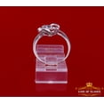 thumbnail image 5 of King Of Bling's 0.11ct Real Diamond Womens Heart Shape 925 Sterling Silver White Ring Size 7, 5 of 12