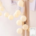 thumbnail image 3 of Cadena de luces LED navideñas de 10/20/40, bolas de algodón, para fiestas, bodas, habitaciones infantiles, fiestas de cumpleaños, hogar, jardín, loft, luces decorativas, 3 of 5