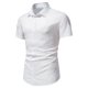 thumbnail image 1 of Camisa casual de manga corta con botones y solapa con estampado delgado para hombre Pompotops  oipoqjl43304, 1 of 9