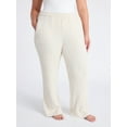 thumbnail image 2 of Joyspun Women's Sleepwear Ribbed Wide-Leg Pants, Sizes XS-3X, 2 of 5