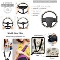 thumbnail image 4 of Qpednta Cowboy Bow Automotive Seat Cover Set 15Pcs Protection, Steering Wheel Cover, Seat Belt Cover, Trash Bin, Cup Coasters, Air Vent Pouch, Rearview Mirror Cover, Universal Accessories, 4 of 7