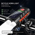thumbnail image 3 of Rechargeable Solar Bike Light with Bell Solar/USB Charging Bike Horns Light Cycling Equipment, 3 of 5