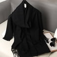 thumbnail image 3 of 62Color Solid Women Winter Scarf Warm Thicken Cashmere Shawl Outdoor Fashion Luxury Tassels Pashmina Lady Wrap Windproof Scarves, 3 of 5
