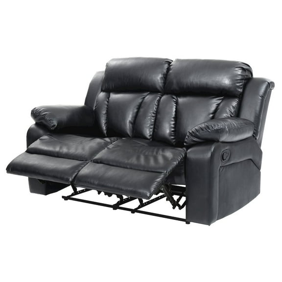 Glory Furniture Daria Reclining Loveseat in Black Color