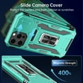thumbnail image 3 of for iPhone 12 Case/iPhone 12 Pro Case with Screen Protector,Sliding Camera Cover,-Grade Cover with  Stand Phone Case 6.1" Turquoise, 3 of 14