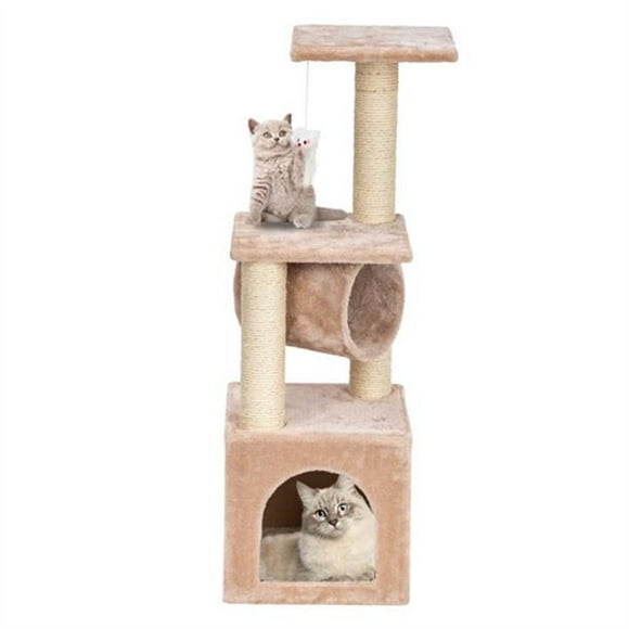 36" Cat Tree Cat Tower Large Cat Condo and Top Plush Perches Cat House with Sisal Scratching Post Kitty Stand Climbing Furniture