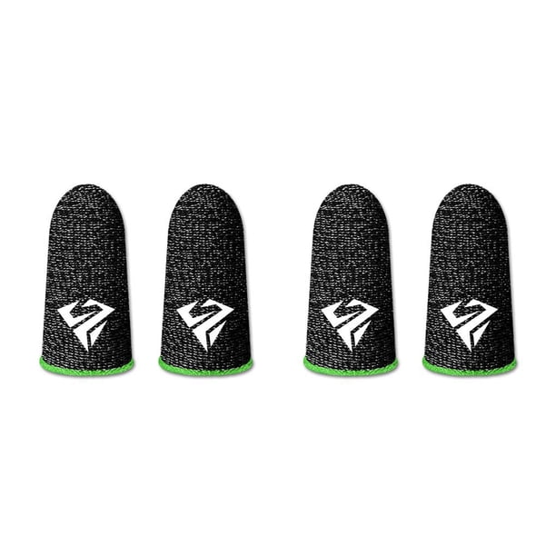 Sidaley 10 piezas para juegos de teléfonos móviles Mangas para los dedos Sensible a prueba de sudor Guantes antideslizantes Anti-huellas Verde Tipo 2 2piezas