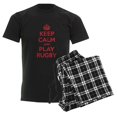 thumbnail image 6 of CafePress - Keep Calm Play Rugby Men's Dark Pajamas - Men's Dark Loose Fit Cotton Pajama Set, 6 of 7