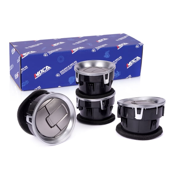 MOCA AUTOPARTS 4x Titanium Silver Dash Board Air Vent Fit for 2009-2014 Ford F-150