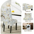 thumbnail image 3 of Printed Dining Room Chair Covers Set of 6, Stretch Kitchen Chair Covers Washable Parsons Chair Slipcover Removable Dining Chair Protectors for Hotel,Ceremony(Yellow Leaf), 3 of 6