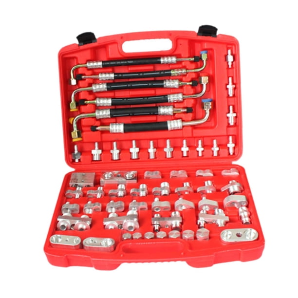 Kit de prueba de fugas de compresor de aire acondicionado de 56 piezas Kit de detección de aire acondicionado automotriz Kit de comprobador de fugas