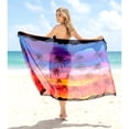 thumbnail image 6 of LA LEELA Women's Bikini Wraps Beach Wrap Sarong Coverup Skirt Bathing suit Swimwear Swimsuit Coverup for Women One Size Rainbow, Palm Tree, 6 of 6