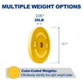 thumbnail image 6 of BalanceFrom Olympic Bumper Plate Weight Plate, 35 lbs Pair Color, 6 of 9