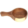 thumbnail image 4 of Serving Bowl, Smooth  Individual Wood Bowl Handmade Easy To Clean  with Handle for Cereals Nut Mixes Snacks for Family for Salads Pasta, 4 of 7