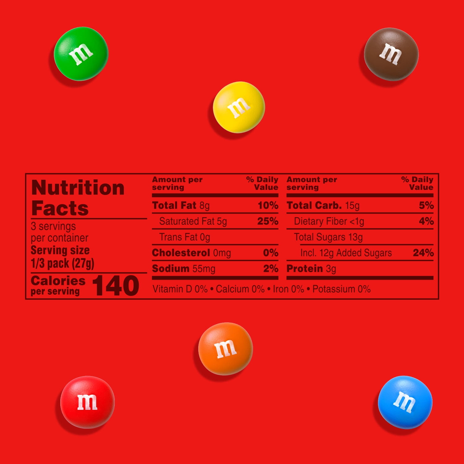M&M's Chocolate Candies, Peanut Butter, Sharing Size, 2.83 oz. Bags (case  of 24), 24 count - Harris Teeter
