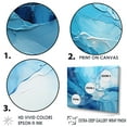 thumbnail image 3 of Designart "Cool Waters In Blue And White Drip I" Drip Painting Floater Framed Wall Art Prints, 3 of 5