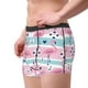 thumbnail image 2 of Fotbe Pink Striped Flamingo Calzoncillos Tipo Boxer con Bolsa de Soporte Total para Hombre, X-Temp Fresco, Transpirable y de Secado Rápido-X-Large, 2 of 5