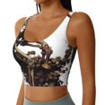 thumbnail image 2 of Sikiie Skeleton Dance with Mushrooms Sports Bra for Women, Sports Bra Athletic Running Sports Bra, Workout Bra, Yoga Bra-Large, 2 of 8